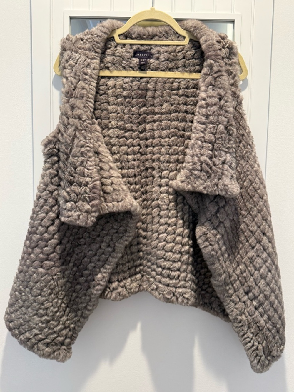 Amaryllis Charcoal Plush Faux Fur Vest